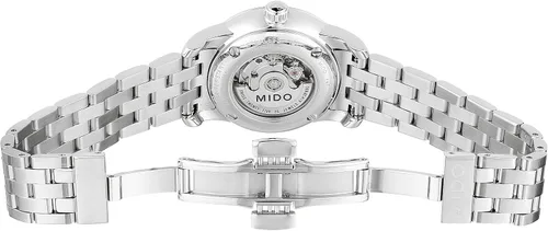 Vista 6 de Mido MIDO-M76004761 Baroncelli Reloj suizo automático plateado para mujer, plateado, Moderno