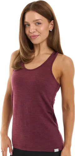 Vista 9 de 100% Merino Wool Tank Top Women - Active Sleeveless Undershirt Base Layer Denim Cuello Alto