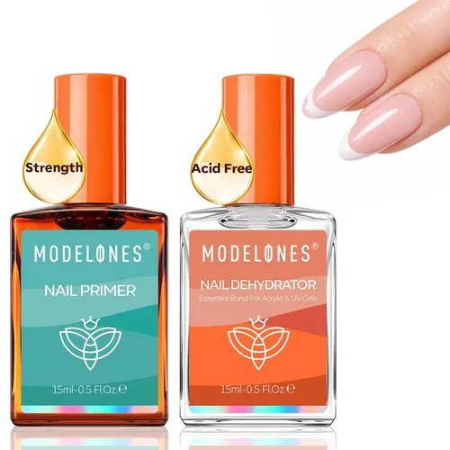 Vista 31 de modelones 2pcs 0.5 fl oz 10 in One X Nail Gel Pegamento Gel Base Coat Brush D-transparente-2