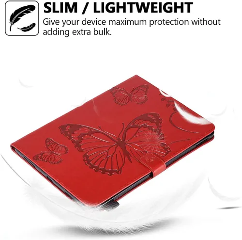 Vista 6 de Funda tipo folio para iPad Pro de 11 pulgadas 2018-2022, iPad Air de 11 pulgadas y 10.9 pulgadas, Techcircle Butterfly en relieve, funda inteligente
