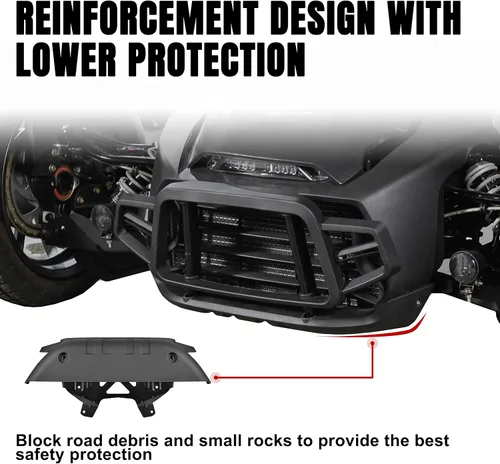 Vista 4 de Kit de protección de parachoques delantero para Can Am Ryker 600 900 Sport & Rally Edition All Models Accesorio, Perfil delantero Protector