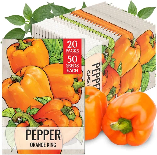 Vista 31 de Seed Needs - Semillas de pimiento arcoíris para plantar verduras, 1 paquete