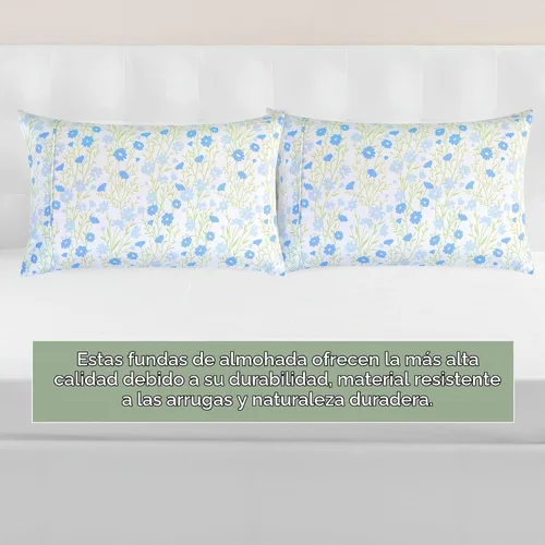 Vista 6 de Elegant Comfort Juego Ultra Suave de 2 Fundas de Almohada con Estampado Floral - 1500 Microfibra de Calidad Premium de Hotel, Suaves y Lisas