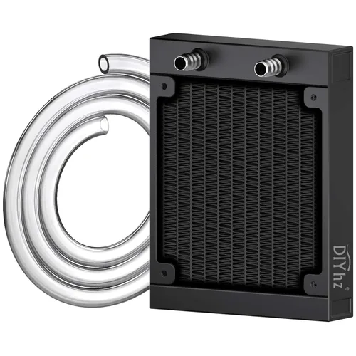 Vista 8 de Radiador de Refrigeración por Agua para Computadora, Intercambiador de Calor de Aluminio de 8 Tubos, Radiador de Refrigeración Líquida con Rosca