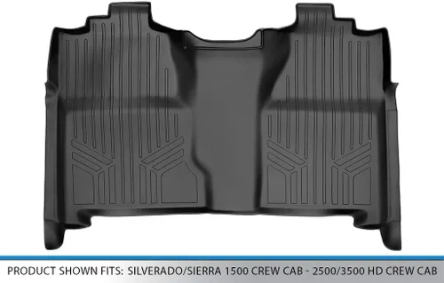 Vista 3 de SMARTLINER Alfombrillas de segunda fila para Chevrolet Silverado 1500 2007-2013 Beige Bronceado
