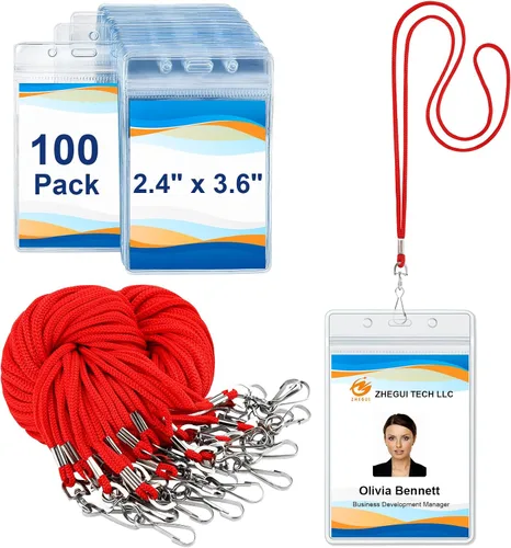 Vista 22 de Paquete de 25 cordones separables para tarjetas de identificación, con Breakaway Negro
