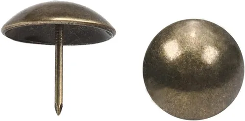 Vista 10 de MroMax 120 tachuelas de clavos para tapicería de 0.47 pulgadas de diámetro, hierro de estilo vintage, de metal, redondos, de 0.67 pulgadas de altura