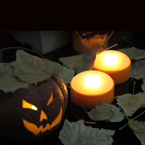 Vista 3 de Luces de calabaza naranja