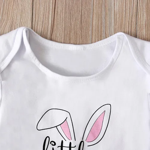 Vista 3 de AIMAOMI Toddler Kid Baby Girl Easter Outfits Short Sleeve T-Shirt Top + Bunny Suspender Skirt Outfit Skirt Set