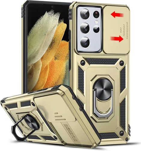 Vista 23 de LeYi Funda para Moto G Stylus 2022 4G (no compatible con 5G), funda para Moto G Stylus con 2 protectores de pantalla, funda protectora de grado Oro