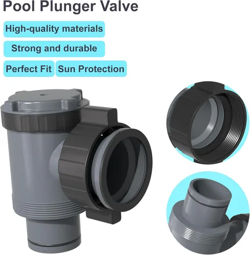 Vista 3 de Válvula de émbolo para piscinas Intex, conexión de válvula de émbolo 38 compatible con manguera de bomba de piscina, interruptor de bomba de filtro