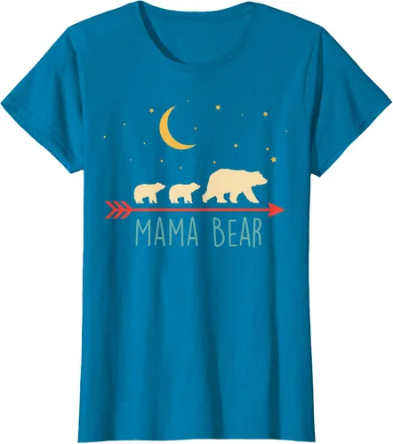 Vista 35 de Camiseta de mamá oso con 2 cachorros de dos veces Blessed Mama Bear, Negro, S