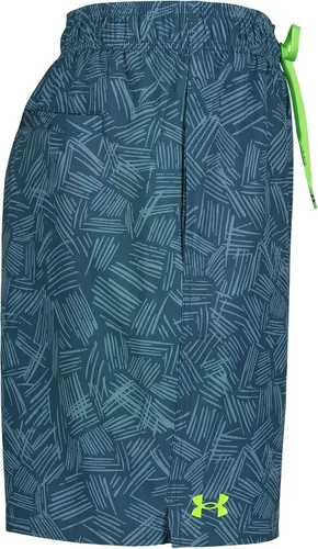 Vista 2 de Under Armour Pantalones cortos con forro de compresión estándar para hombre, con cierre de cordón y cintura elástica