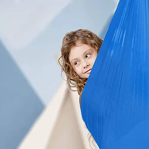 Vista 7 de Columpio sensorial para adultos, columpio de terapia para niños, hamaca elástica para niños, columpio sensorial para interiores y exteriores, silla