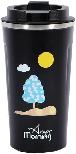 Vista 9 de Any Morning Vaso de café de acero inoxidable, 16 oz, negro