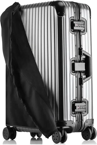 Vista 10 de Funda Transparente de PVC para Maleta, No Requiere Desmontaje Protector de Equipaje Claro Funda para Maleta Negro