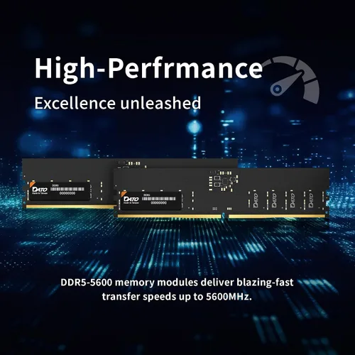 Vista 3 de DATO 16 GB de RAM, memoria DDR5 para escritorio y PC, 4800 MHz PC5-38400 CL40 1.1V 288-PIN UDIMM