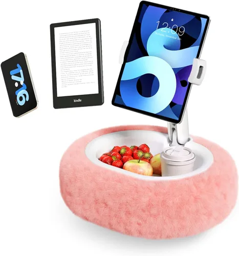 Vista 12 de SupeDesk Soporte de almohada para tableta para cama, soporte ajustable para tableta con cuenco desmontable para aperitivos, soporte para teléfono