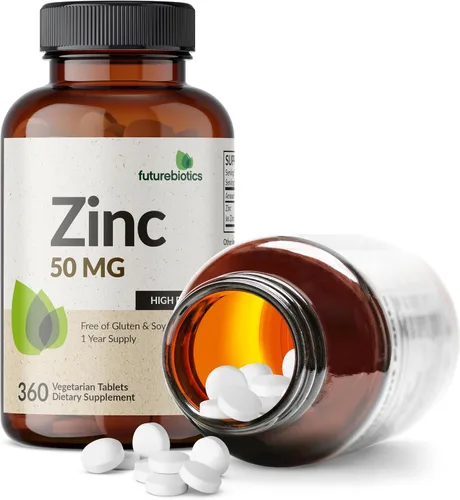 Vista 6 de Futurebiotics Zinc 50 mg de alta potencia, suministro para 1 año - 360 tabletas vegetarianas sin OMG
