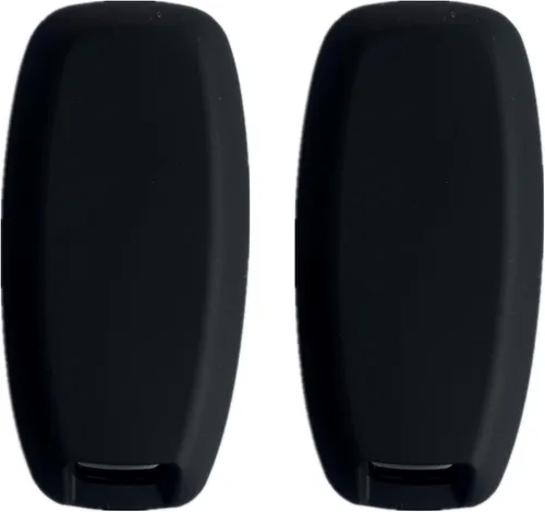 Vista 3 de Funda de llave de silicona KAWIHEN compatible con Nissan Pathfinder Rogue 2023 2024 (4 botones (sin inicio remoto), negro con rojo)