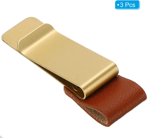 Vista 3 de PATIKIL Bucle para bolígrafo, paquete de 3 unidades de cuero para cuaderno de viajero, soporte para lápices, marcador de manga tallada con clip