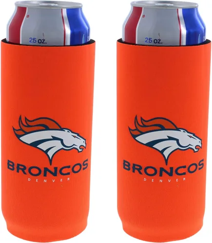 Vista 5 de Football Team Logo Tall Boy 2-Pack Can Holder Coozie Beverage Insulator - Fits 24oz - 25oz Cans (Chicago Logo Shadow (Bears))