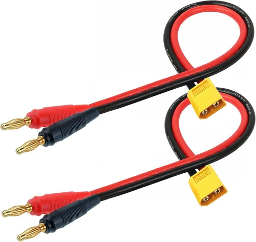 Vista 8 de EC3 Adaptador de conector de enchufe, EC3 macho a conector macho banana de 0.157 in con cable de 12 AWG 11.8 in (11.8 pulgadas) para juguetes