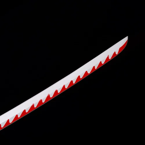 Vista 4 de Espada Katana Samurai hecha a mano, espada Genji, espadas de anime para cosplay, espada Overwatch blanca