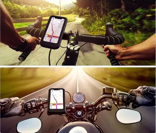Vista 7 de Generic Soporte de teléfono impermeable, universal compatible con todos los teléfonos iPhone y Android, giro 360, accesorio seguro para manillar