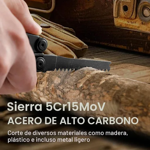 Vista 9 de Tijeras y alicates multiherramienta 21 en 1 con cortadores de tungsteno, autobloqueo