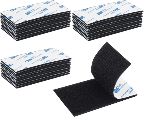 Vista 8 de Cinta de gancho y bucle de 1 pulgada x 20 pies, tira adhesiva de enclavamiento de trineo, cinta de montaje de alta resistencia, tiras para colgar