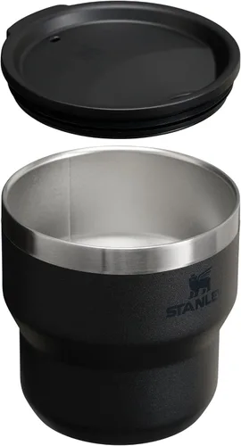 Vista 2 de STANLEY Stay-Hot Taza de Campamento Apilable de 10 onzas Tapa para Bebida a Presión Taza para Café, Té y Bebidas Taza de Café Aislada de Acero