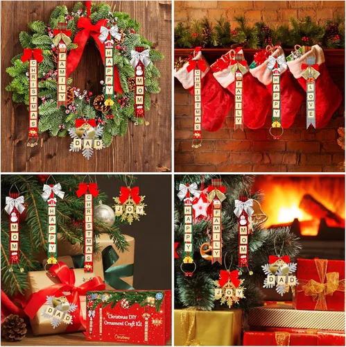 Vista 6 de MGparty 312 Piezas Adornos de Navidad DIY Adornos para Árbol de Navidad Xmas Artes y Manualidades Suministros de Decoraciones para Niños Adultos