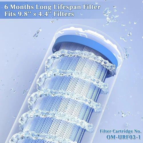 Vista 4 de Filtro de agua para toda la casa, carcasa de filtro de acero inoxidable, filtro de sedimentos de 10 x 4.5 pulgadas, sistema de prefiltración