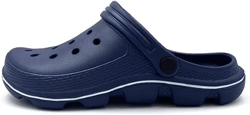 Vista 2 de Pantuflas unisex clásicas con forro de cuero estilo zuecos, AC1519