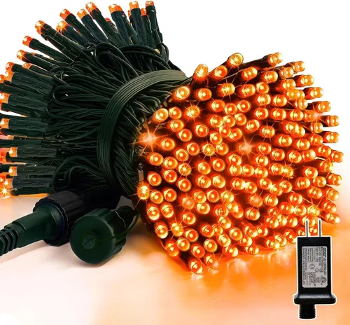 Vista 32 de LAMPHOME 500 Luces LED de Navidad para Exteriores con Destellos en Cadena Extensibles, Decoración Navideña, Luces Enchufables con 8 Funciones