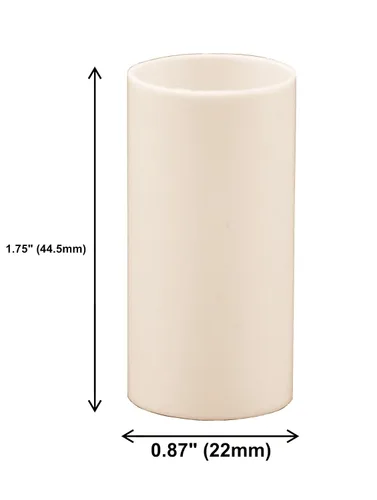 Vista 2 de Creative Hobbies Fundas de plástico para velas de 1.75 pulgadas de alto, color crema, fundas para candelabros, fundas para candelabros E12, juego