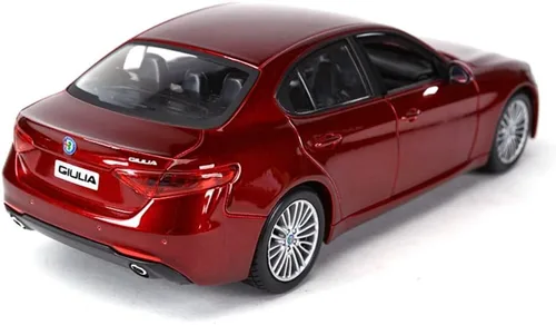 Vista 10 de HTLNUZD Bburago - Coche de carreras de aleación 1/24 para Alfa Romeo Giulia, coche deportivo estático, exhibición de vehículos de fundición a