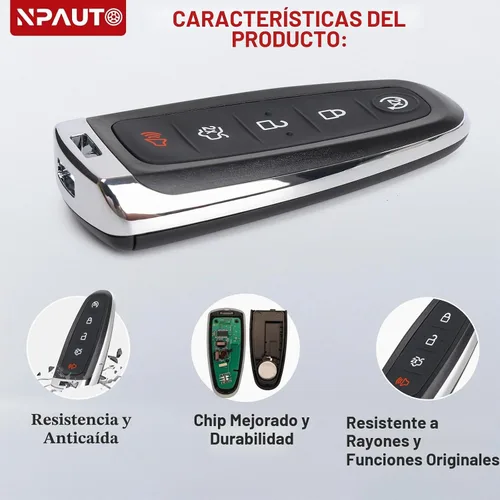 Vista 3 de NPAUTO Llavero compatible con Ford Explorer Edge 2011-2015, Focus 2015-2019, Taurus, Flex, Expedition, Lincoln MKX/MKT/MKS/Navigator, reemplazo