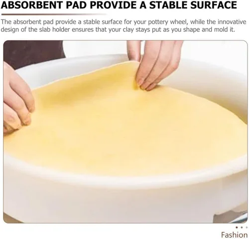 Vista 9 de EXCEART 2 hojas dibujadas Doily Pottery Craft Mat DIY Toalla absorbente para cerámica de arcilla
