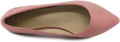 Vista 6 de Ollio zapatos de ballet para mujer, de gamuza sintética, ligeros, cómodos, multicolor, zapatos bajos