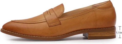 Vista 2 de Mona Flying Mocasines de cuero para mujer, estilo informal, planos, para mujeres y jóvenes
