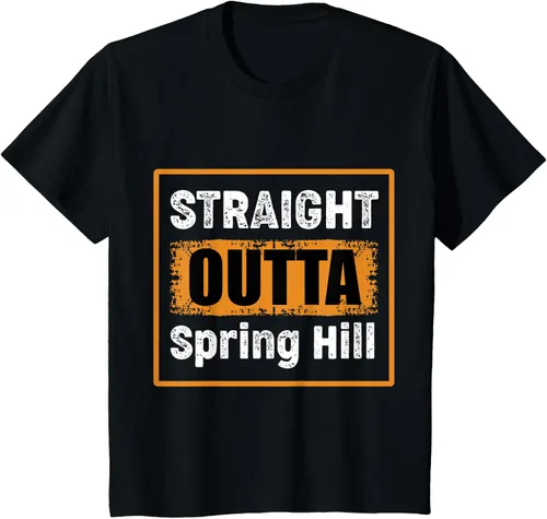 Vista 26 de Straight Outta Spring Hill Tennessee USA - Camiseta de humor vintage, Negro