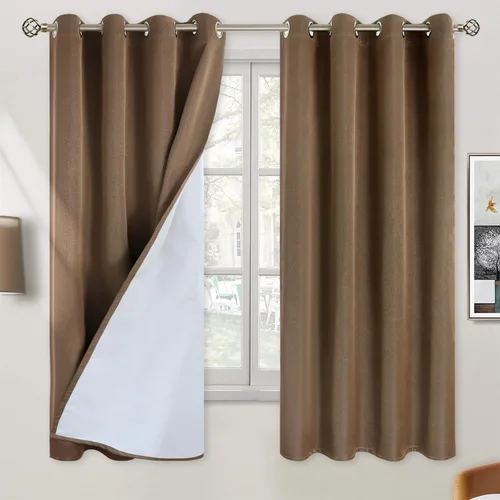 Vista 50 de BGment - Cortinas blackout blancas para dormitorio de 84 pulgadas de largo, juego de 2 paneles, cortinas para dormitorio con aislamiento térmico