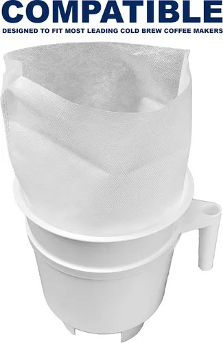Vista 5 de Paquete de 50 filtros de café frío, 12 x 13 pulgadas, compatibles con las principales cafeteras de preparación fría