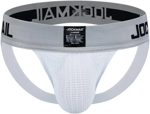 Vista 11 de JOCKMAIL Jockstrap Athletic Supporter Ropa interior Gimnasio Entrenamiento Correa Breve Hombres Tanga Verde militar