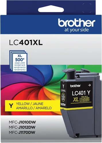 Vista 19 de Brother Cartucho de tinta amarillo de rendimiento estándar LC401Y (2 unidades)