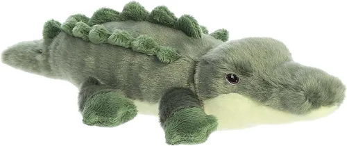 Vista 3 de Aurora® Animal de peluche Eco Nation™ Eco Softies™ de cocodrilo hecho responsablemente, ideal para aventuras de juego, perfecto para cumpleaños