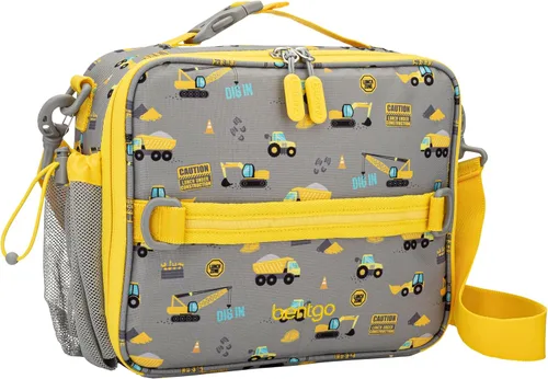 Vista 34 de Bentgo Bolsa de almuerzo con estampado para niños, doble aislamiento, reutilizable, para niños de más de 3 años, correa ajustable; sostiene