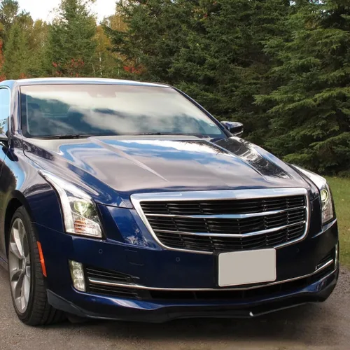 Vista 5 de MUTUSAISI Separador de Parachoques Delantero Compatible con Cadillac ATS 2015-2019 Accesorios Negro Brillante Front Bumper Lip Wing, 3PC Front